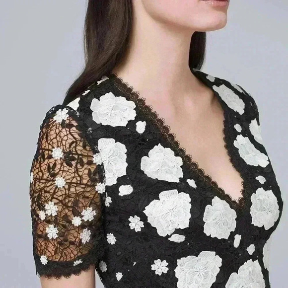 ML MONIQUE LHUILLIER EVA LACE DRESS SIZE 4 NWT - Picture 3 of 16